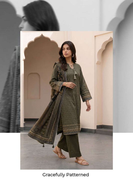 ZELLBURY Unstitched 3pcs Lawn Collection D.C:- WUS26X38104