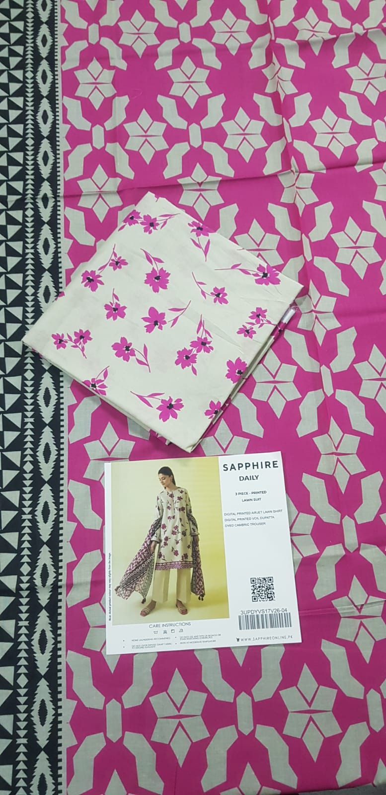 Sapphire Shirt Dupatta Lawn 2Pcs 🔥