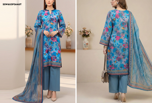 Salitex FLora Airjet Lawn 3PC Collection 2026 
by Sana & Sara Design #SSW6U3P365UT