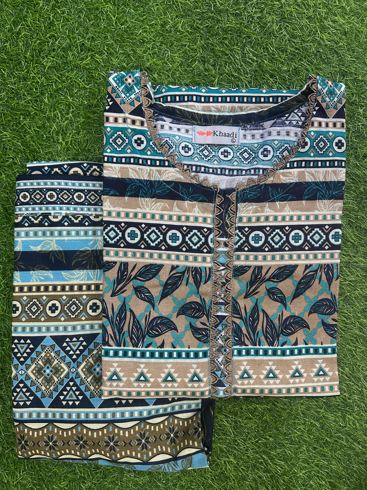 Khaadi Navy Stitch 2Pcs