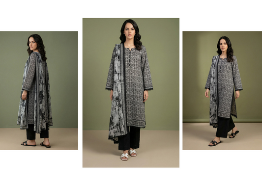 Salina Black & White Lawn Collection Vol-2 Design # 2