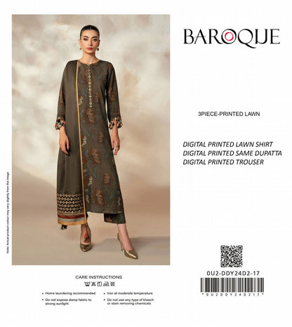 BAROQUE Lawn Printed Trouser 3PC In Wholesale Price 🥺🔥