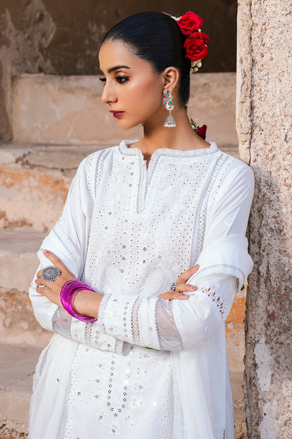 ZELLBURY – Chikankari Collection 🌸
 Pure White  🤍