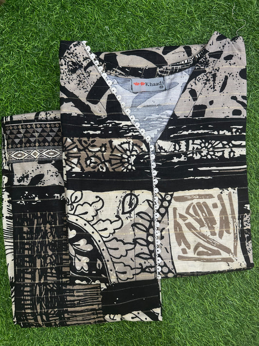 Khaadi Skin Black Stitch 2Pcs