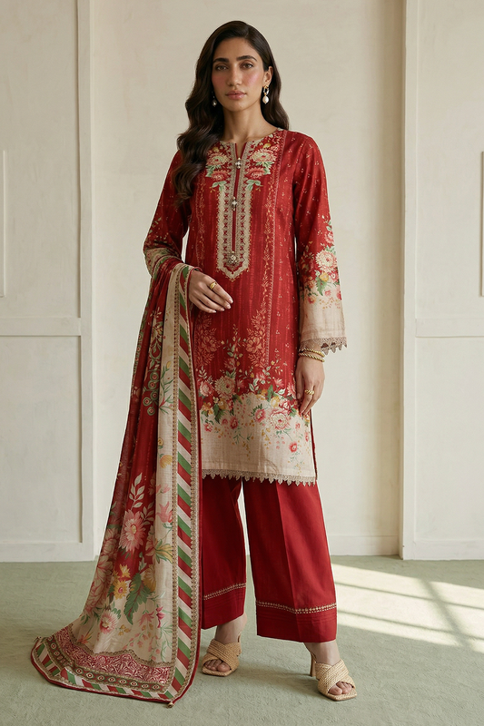 Zellbury (D.C:- WUS26X31006 ) Unstitched 3pcs Lawn Collection