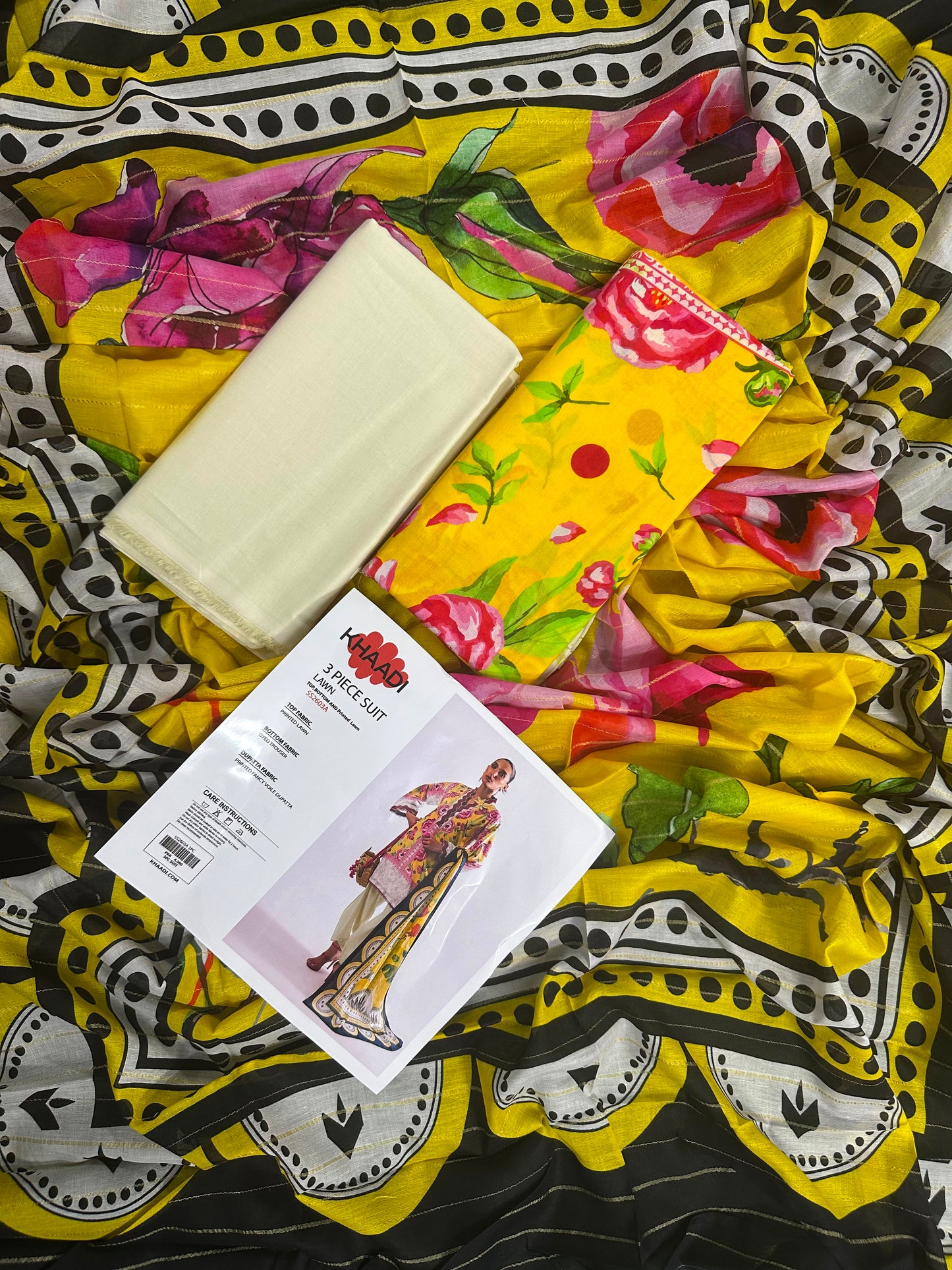 Khaadi Yellow Floral SS2603A 3-Piece
