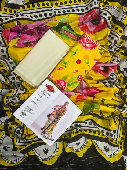 Khaadi Yellow Floral SS2603A 3-Piece