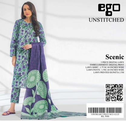 Ego Printed Unstitched 3PCs 🔥✨