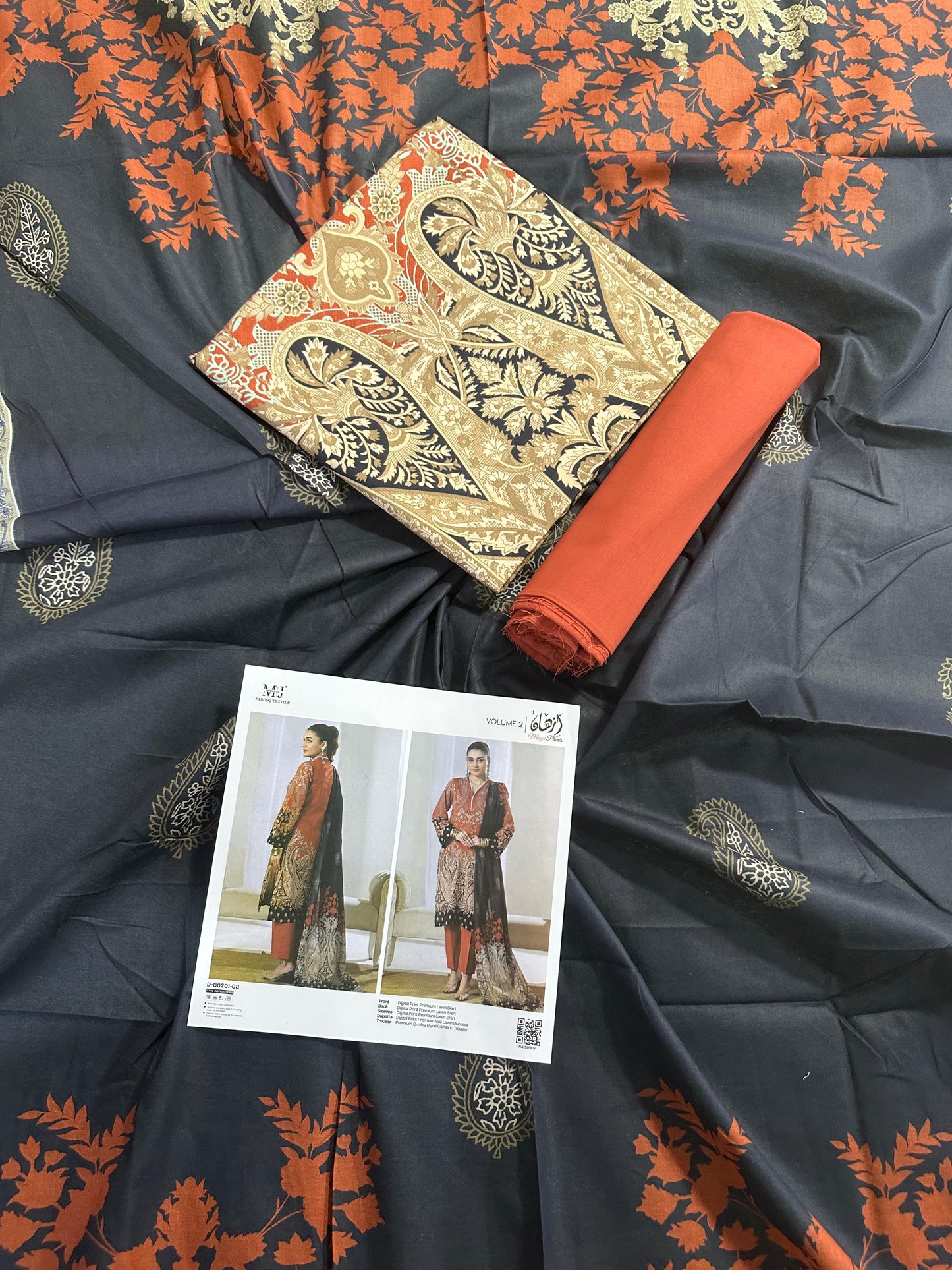 ✨ Izhan Magic Prints by MJ ✨ Lawn Unstitched Lawn 100% Original Lawn 3 Pieces ❤️🔥