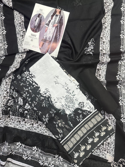 Eshaal Premium 3PC Lawn Collection Design No# SSW6U3P419UT