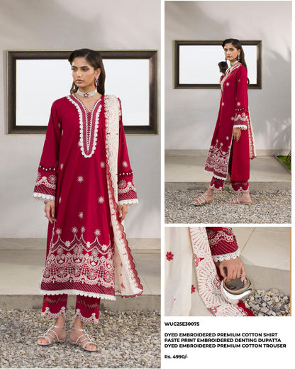 🌸✨ Zellbury Signature Unstitched Fancy Chikankari Luxury 3 Pieces ✨🌸