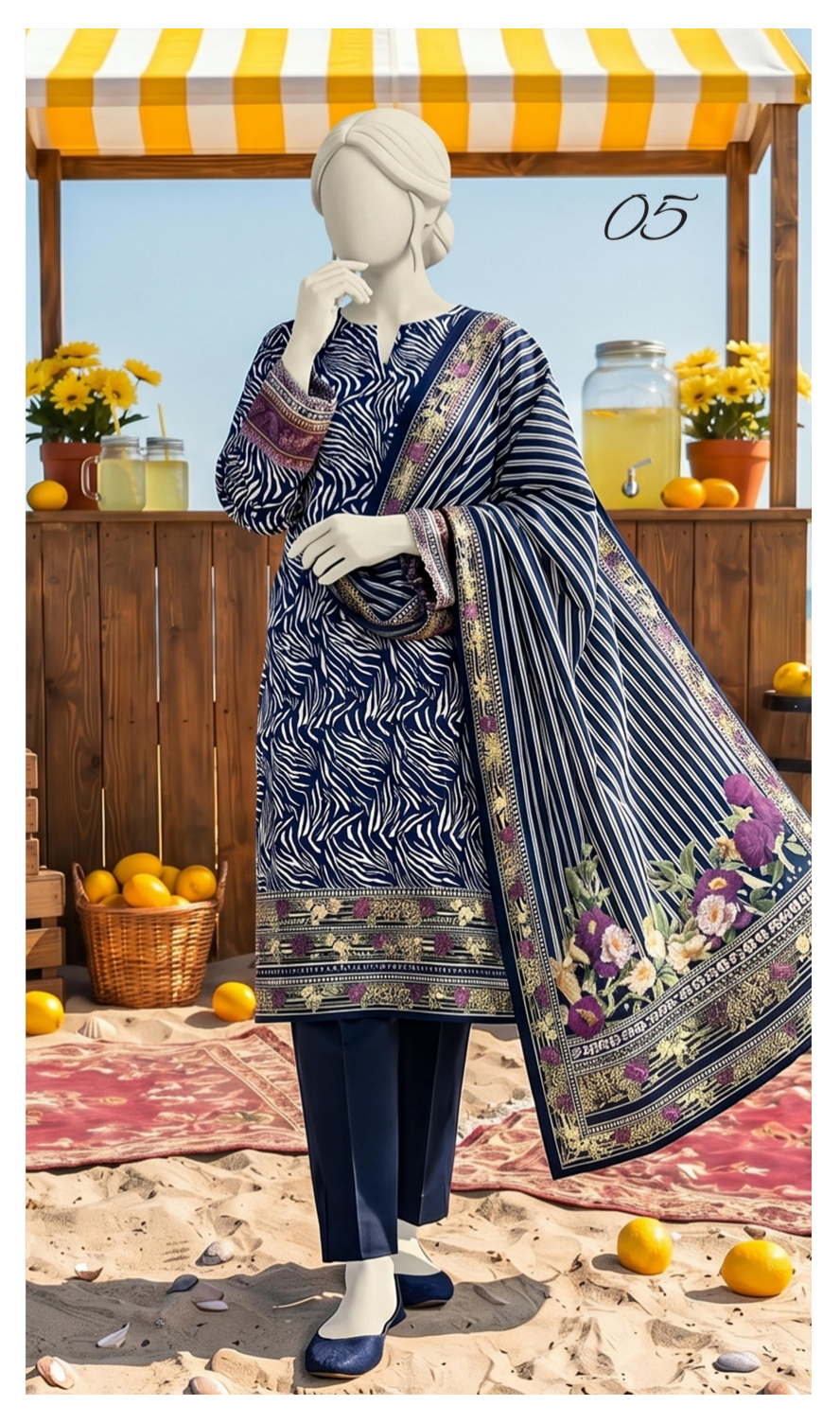 SAWERA-E-SAHIL Printed Lawn Collection D-05