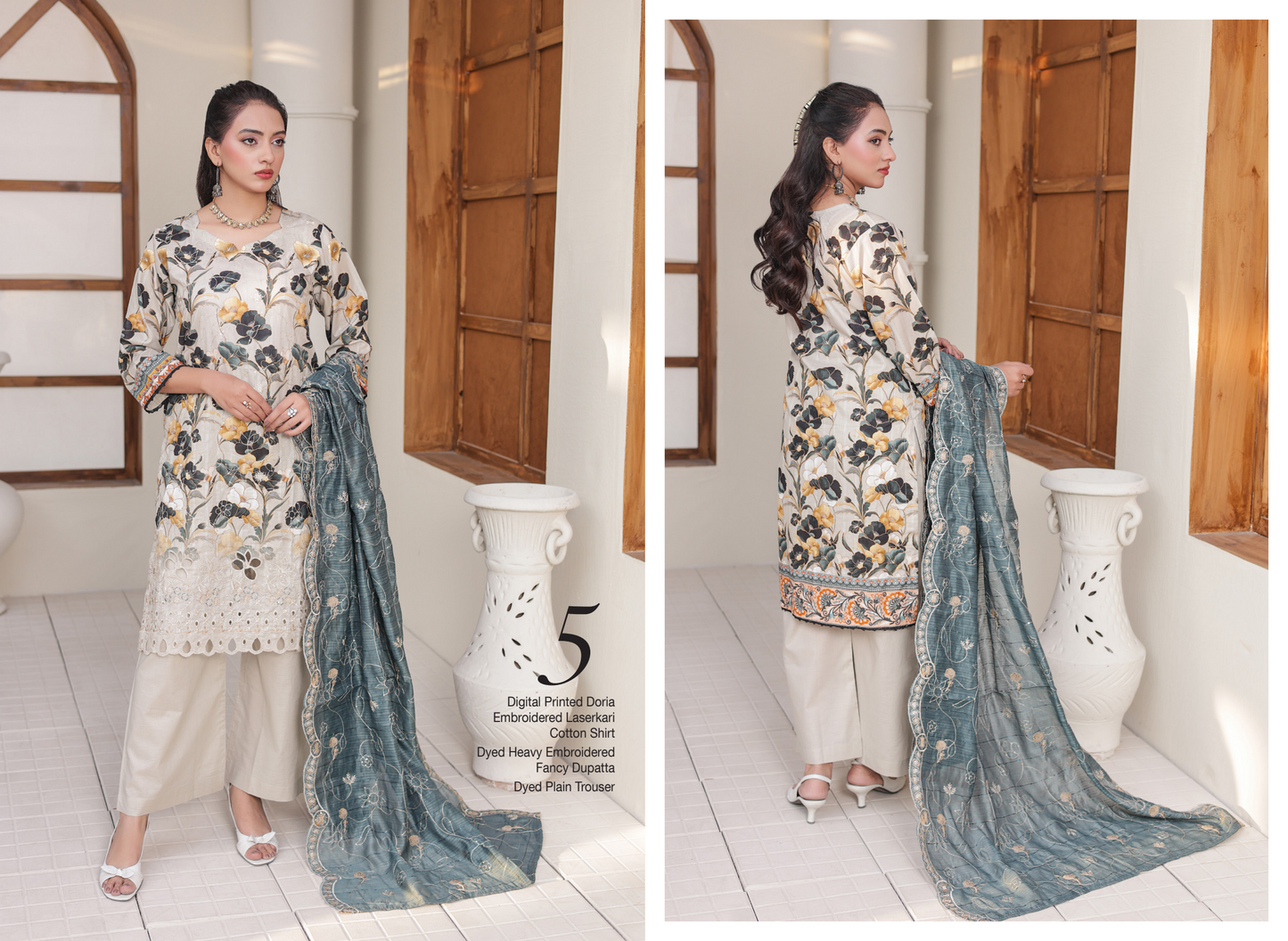 🌸 🌹 MTF – ROSE & VOGUE ✨ Digital Printed Doria Embroidered Laserkari Cotton 2025
Collection ✨