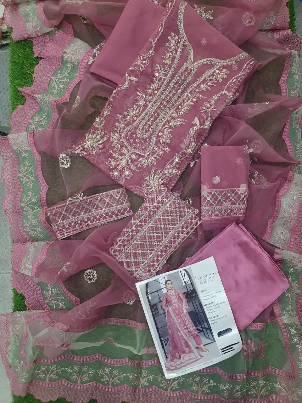Samreen Pink Luxury Embroidered 3PCS