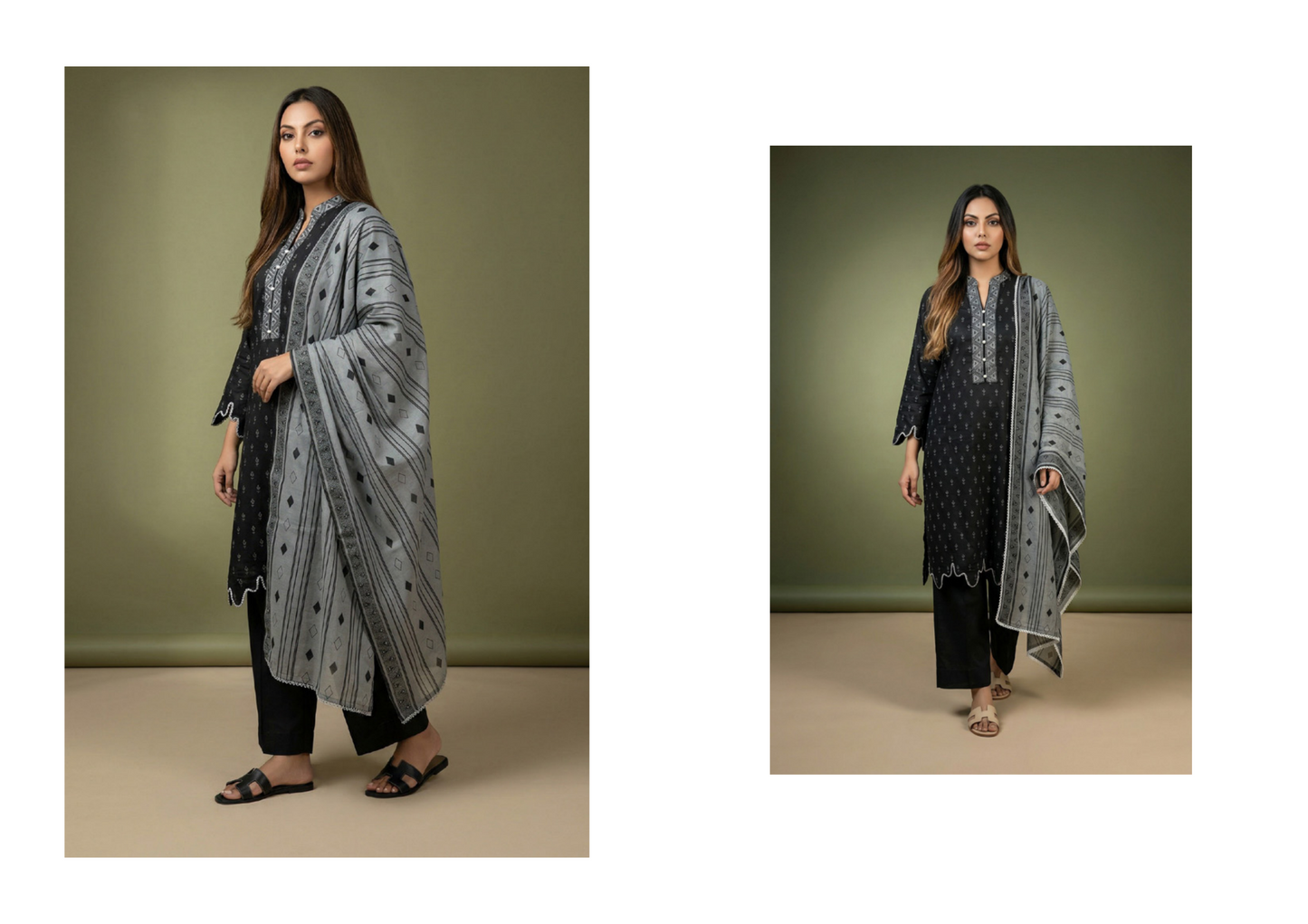Salina Black & White Lawn Collection Vol-2 Design # 10