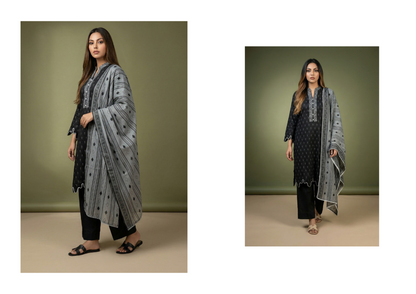 Salina Black & White Lawn Collection Vol-2 Design # 10