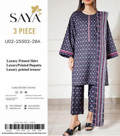 SAYA Lawn Unstitched 3 Pieces in Wholesale Price 🔥🧡