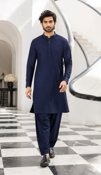 BRONZ NAVY BLUE MEN'S WASH & WEAR COLLECTION