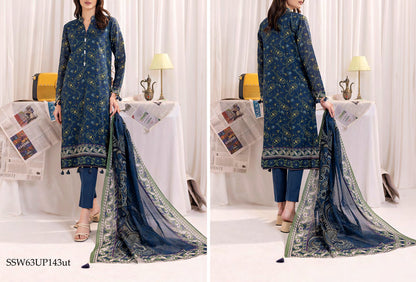 GulAhmed,Khaadi,Zellbury,Ego,Salitex,CrossStitch,Nishat,Firdous,Baroque,Maria.B,Alkaram ,SanaSafinaz Printed Unstitched 3P in 1299🇵🇰🌟