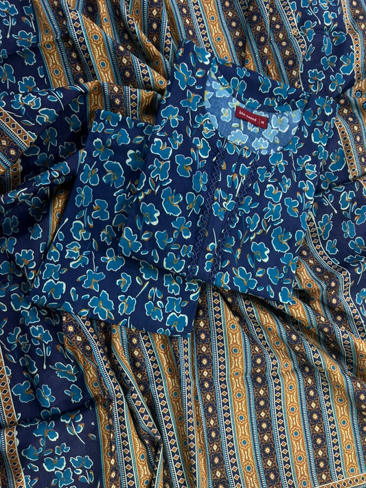 Bin Saeed Blue Stitch 3Pcs