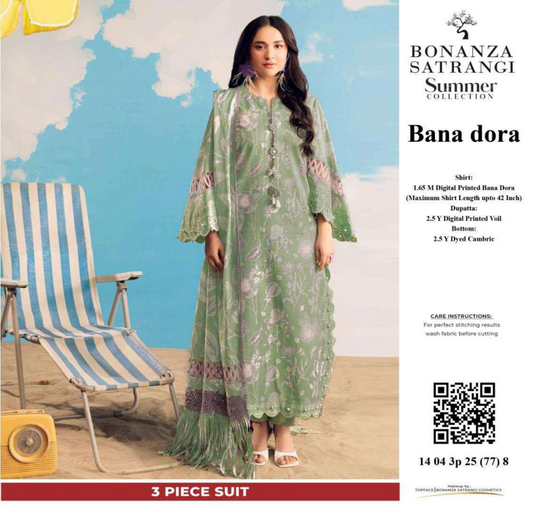 BONANZA DORIA LAWN UNSTITCHED 3 PIECE ⚡👌💜
