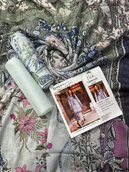 FIRDOUS JADE Lavender-Blue 3-Piece