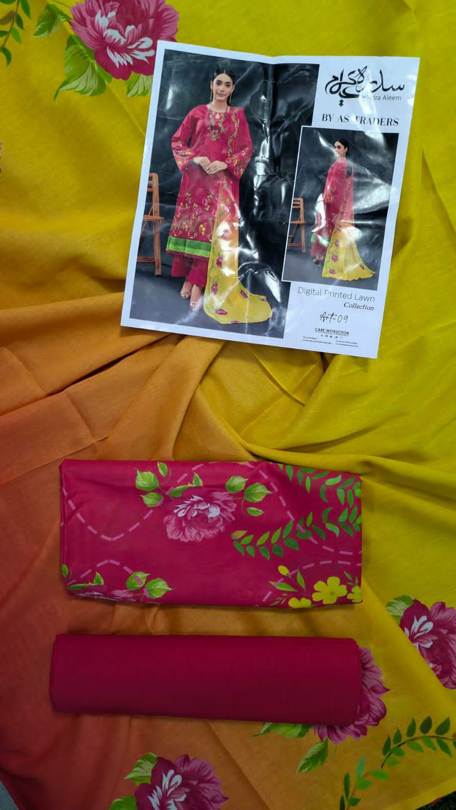 Sidra Aleem Digital Printed Unstitched Lawn Collection Art - 09