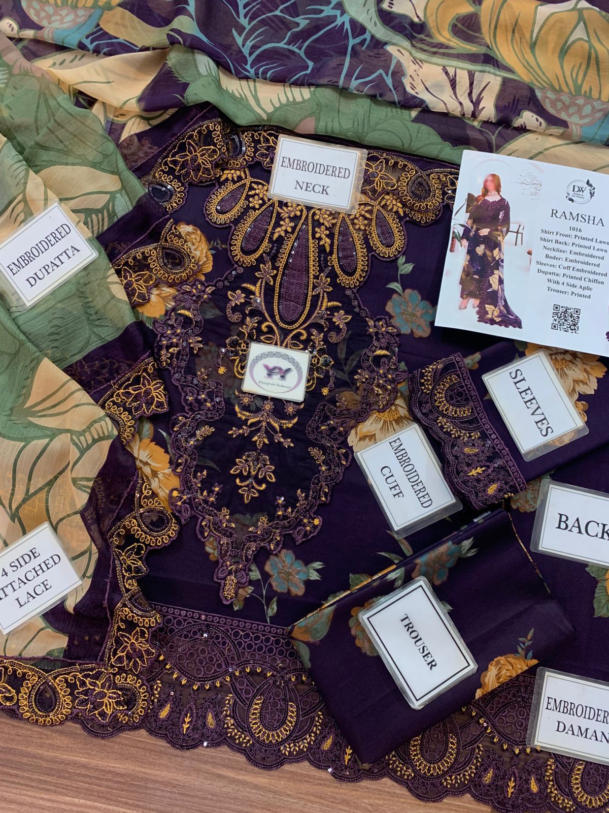 RAMSHA Elegant 3PC Unstitched Lawn Suit Collection