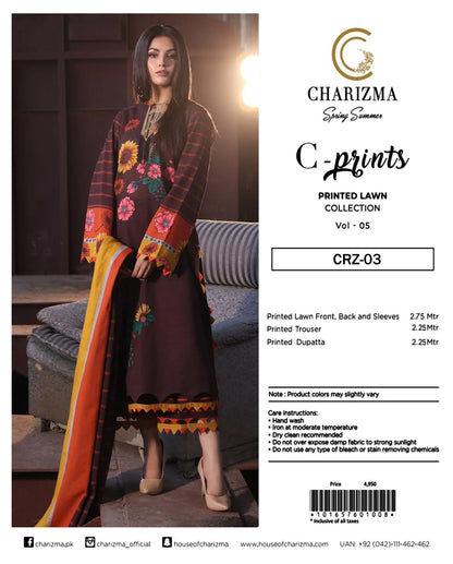 🔰 Charizma C - Prints 🔰 💗
3 Piece Unstitched Lawn 💞✨👌