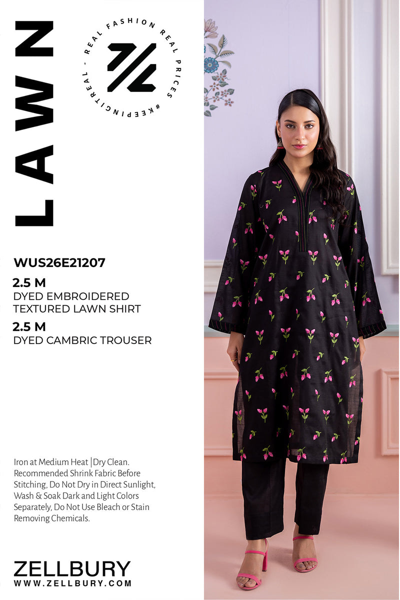 Zellbury D.C:-WUS26E21207  Embroidered Textured Lawn 2Pcs Collection