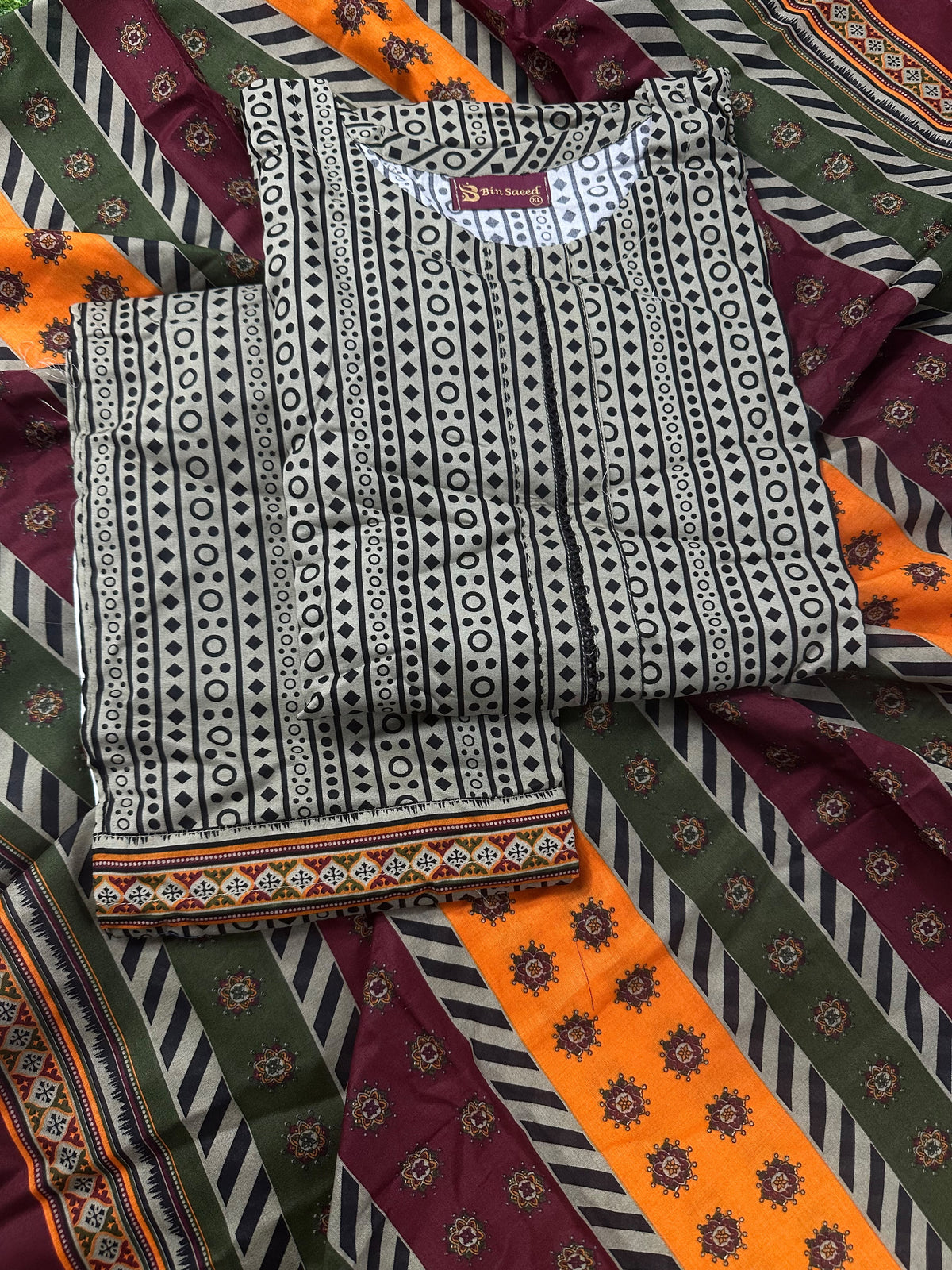 Bin Saeed Chundri Stitched 3Pcs