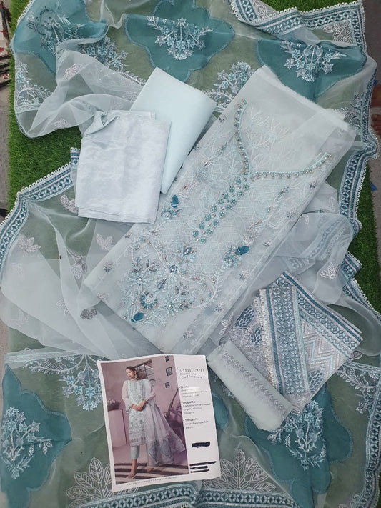 Samreen Sky Blue Luxury Embroidered 3PCS