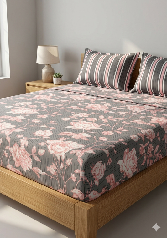 SALONIKA PURE COTTON BEDSHEETS Most Demanding Collection Full Printed King Size Bedsheets