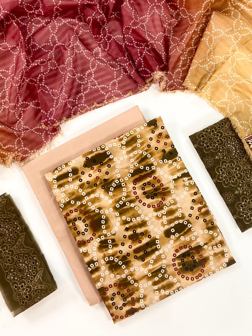 Fleur By Almeerah - Golden Zephyr – Digital Chundri Lawn