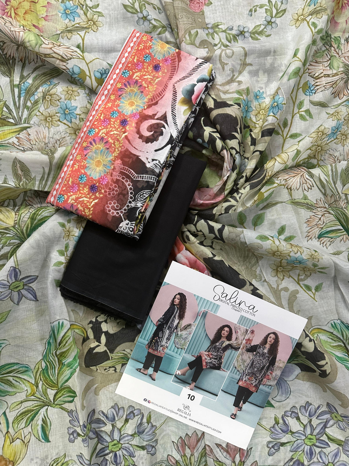 SALINA D-10 DIGITAL PRINTED LAWN  3PCS