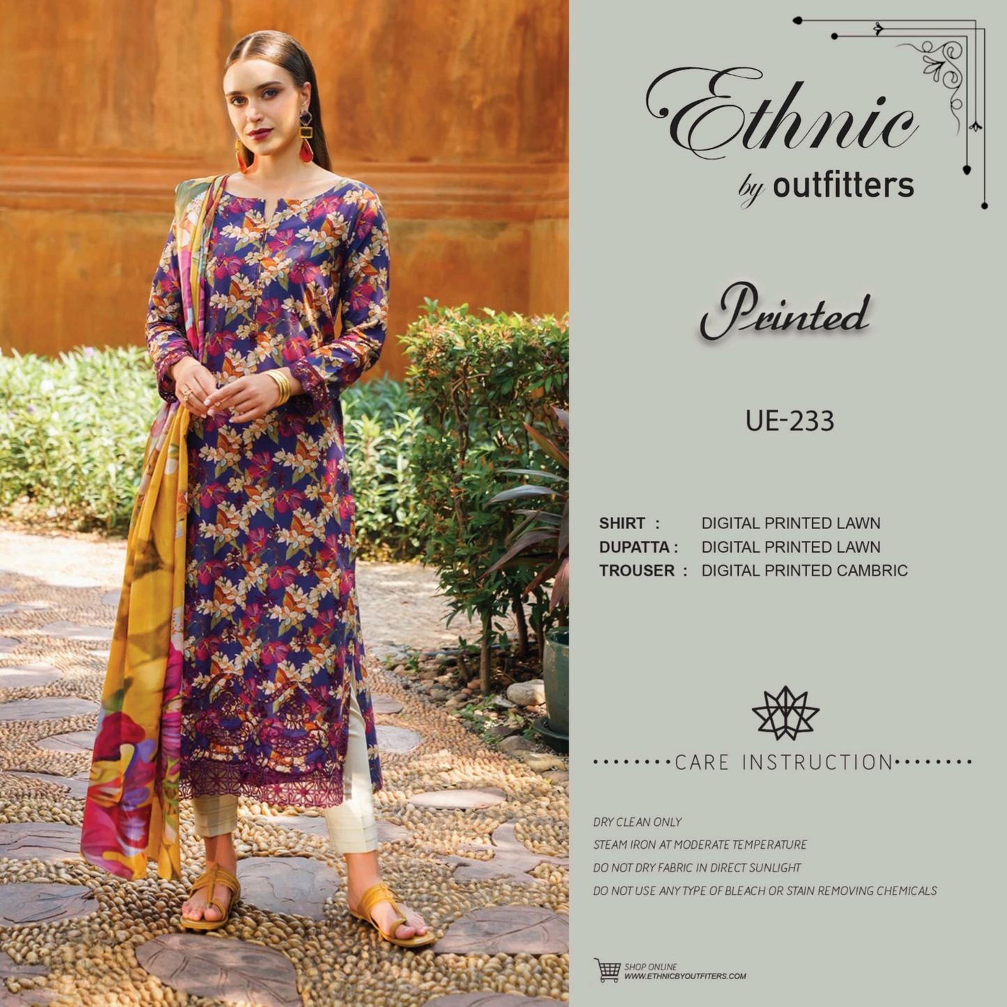 Ethnic Digital Printed 3P
