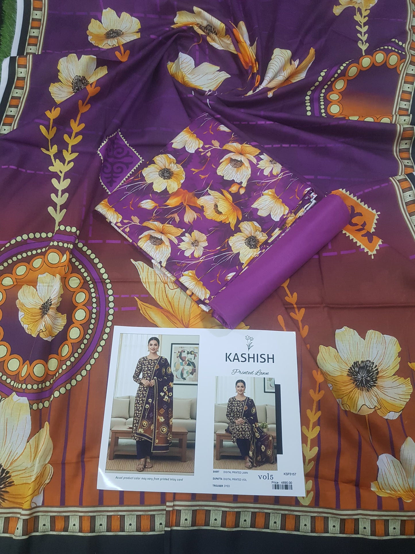 Kashish Unstitched Lawn 3 Piece in Wholesale Price 🔥