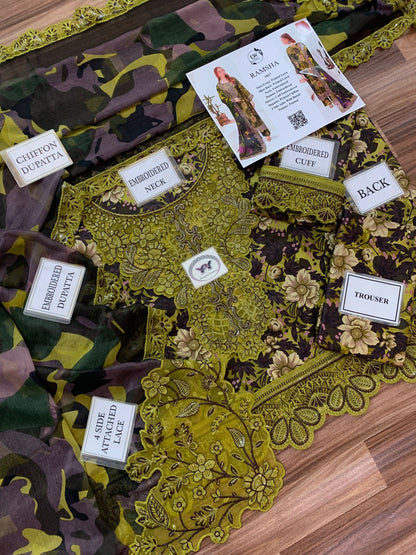 RAMSHA Elegant 3PC Unstitched Lawn Suit Collection