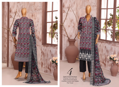 ✨ MTF Presents ✨
" L A S H K A R A " 💖 🌸 DIGITAL PRINTED EMBROIDERED CHIKANKARI DORIA LAWN COLLECTION 2025 🌸