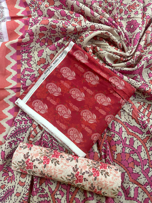 AsimJofa Red-Skin Printed 3Pcs