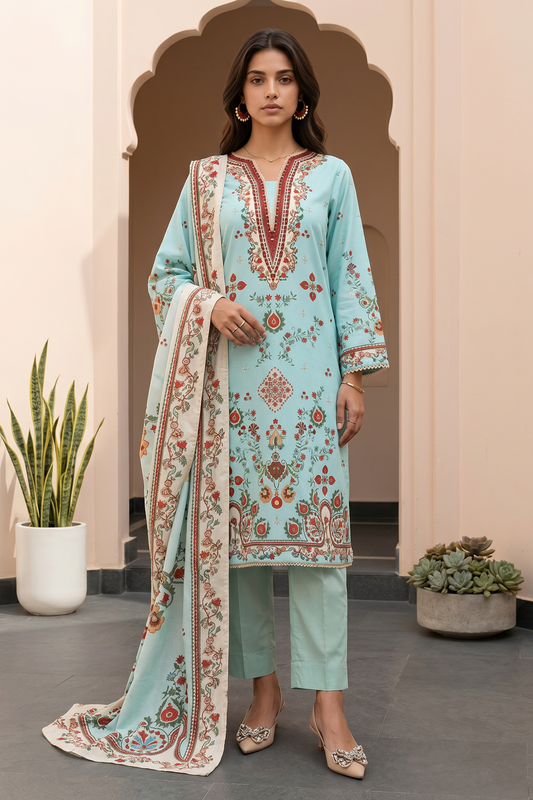 Zellbury (D.C:- WUS26X31022) Unstitched 3pcs Lawn Collection