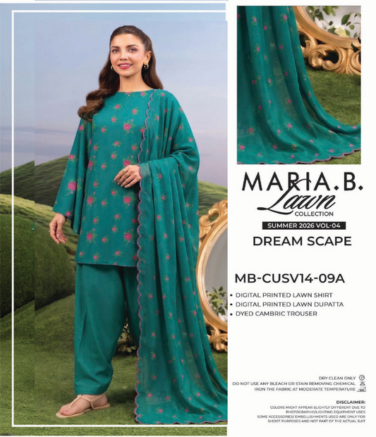 MARIA B® 3PC Printed Lawn Unstitched Collection D-05