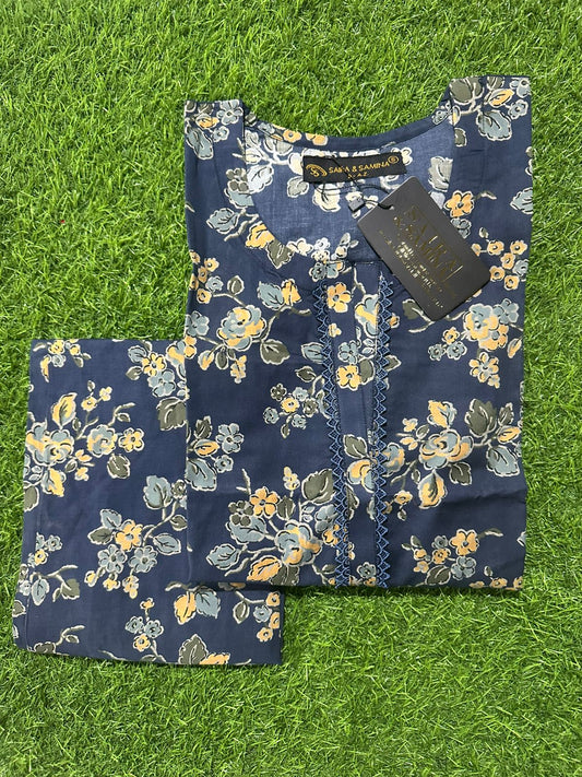 Saira & Samina Stitched CORDSET 2PCs Pure Lawn – Ready to Wear Collection