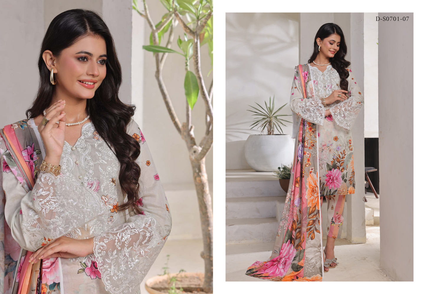 MOOSAJEE EMBROIDERY PATCH ORIGINAL CUTWORK LAWN 3PIECE 👌🔥