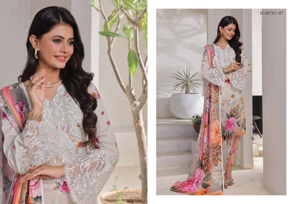 MOOSAJEE EMBROIDERY PATCH ORIGINAL CUTWORK LAWN 3PIECE 👌🔥