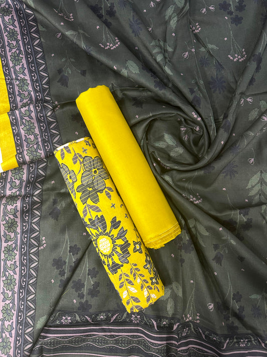 SAHARA YELLOW PRINTED 3PCS