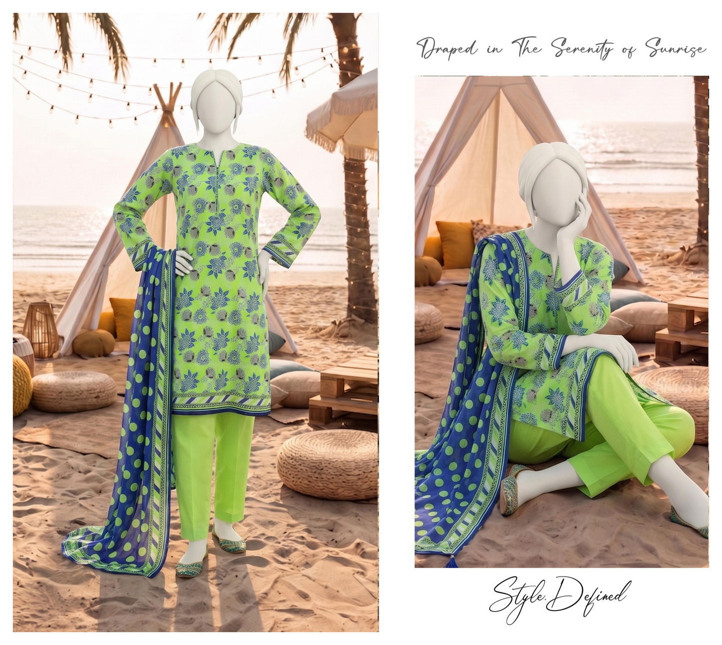 SAWERA-E-SAHIL Printed Lawn Collection D-01