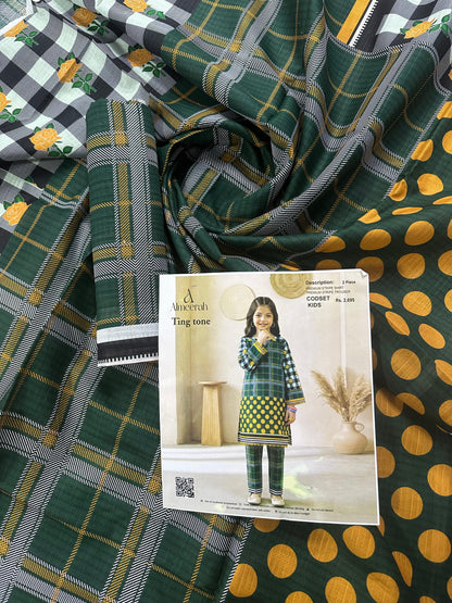 Almeerah Ting Tone Unstitched Kids 2Pcs Collection