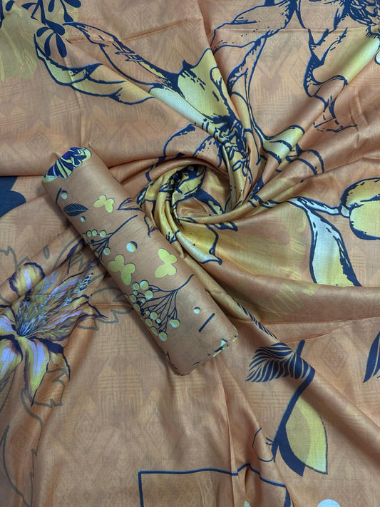 Baroque Peach (S+D) 2 PCs Unstitched Lawn Collection