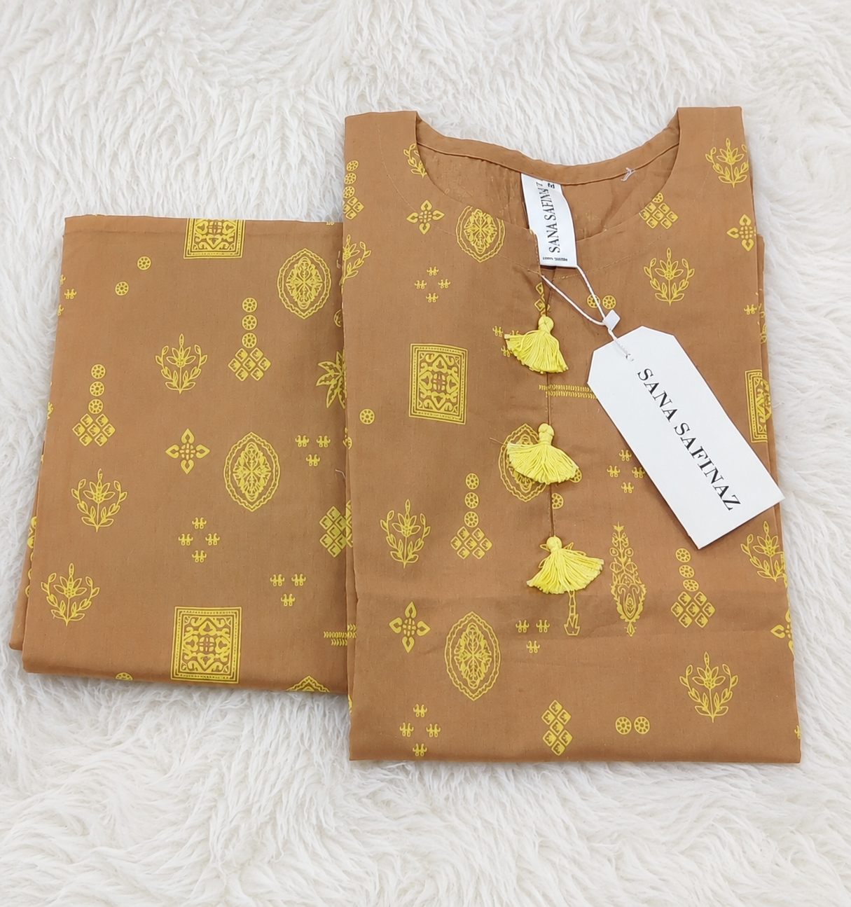 SanaSafinaz Stitched 2PCs Brown Minor Fault